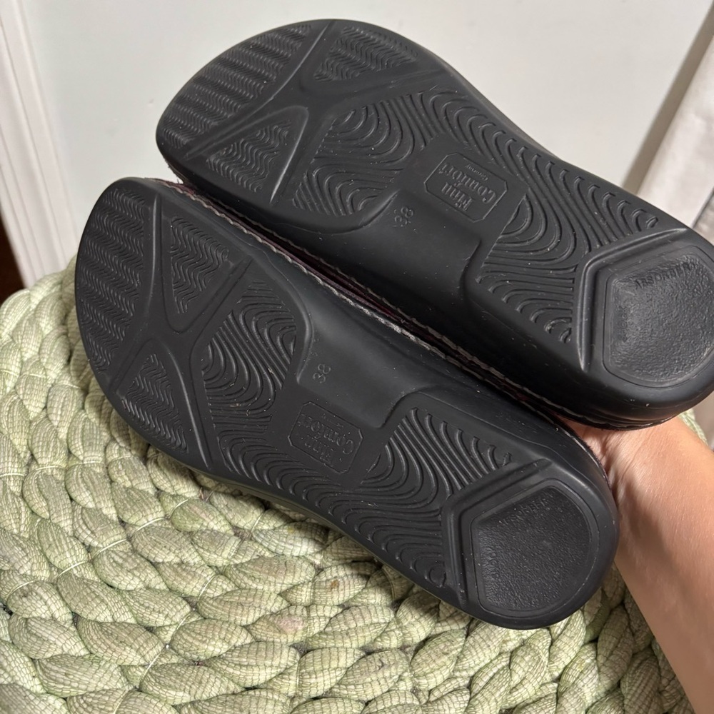 Finn Comfort Grenda Raspberry Nubuck Vienna Slide On Sandals Size 7 - Picture 9 of 11